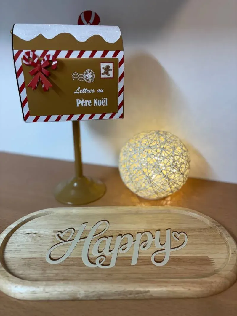 Plateau de Service 22x10cm - Happy beige | Pivoine et Coton