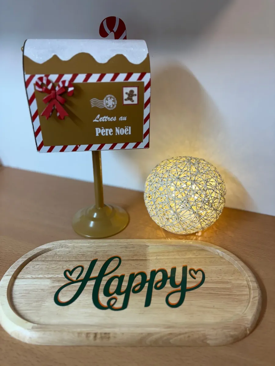 Plateau de Service 22x10cm - Happy vert | Pivoine et Coton