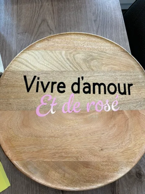 Plateau apéritif 37cm de diam. - | Pivoine et Coton