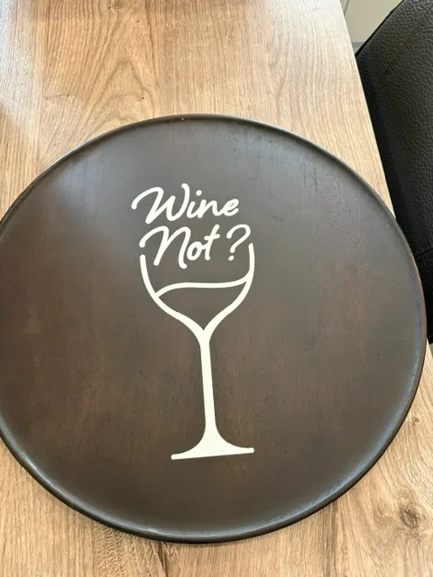 Plateau apéritif 37cm de diam. - | Pivoine et Coton